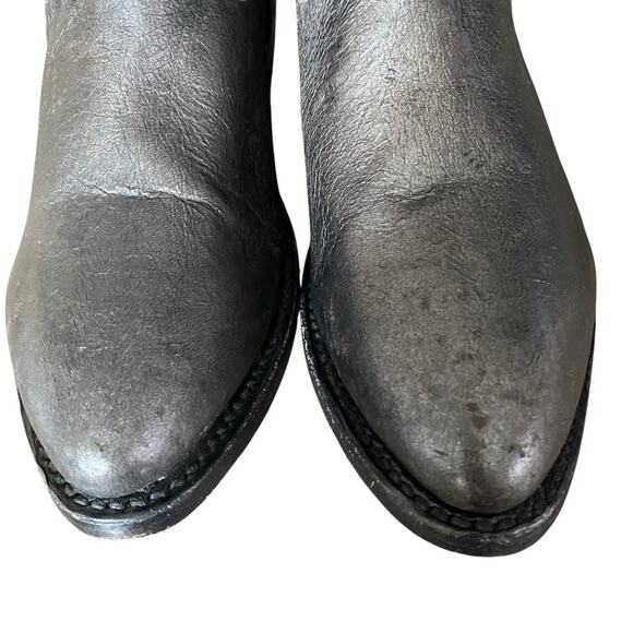 Frye Billy Short Ankle Dark Pewter Boots Silver Metallic size 8 - Picture 5 of 14